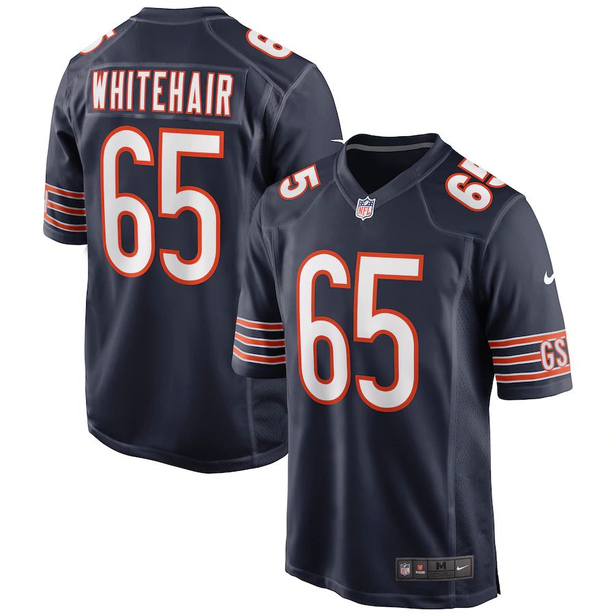 Men Chicago Bears 65 Cody Whitehair Nike Navy Game NFL Jersey